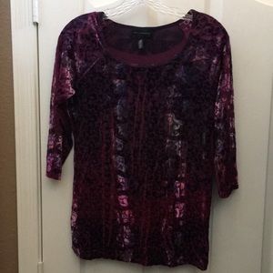 FINAL MARKDOWN Ladies investments crushed velvet top Small